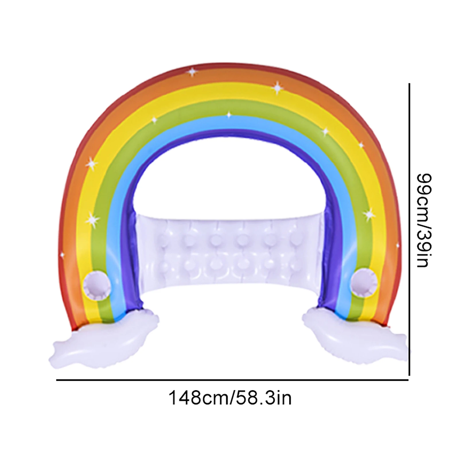 

Pool Lounger with Backrest Inflatable Pool Floating Row Water Hammock for Summer Beach Party Float Lounger Chair Toys