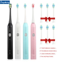 boyakang sonic electric toothbrush 3 cleaning modes ipx7 waterproof dupont bristles usb charger adult intelligent memory byk20