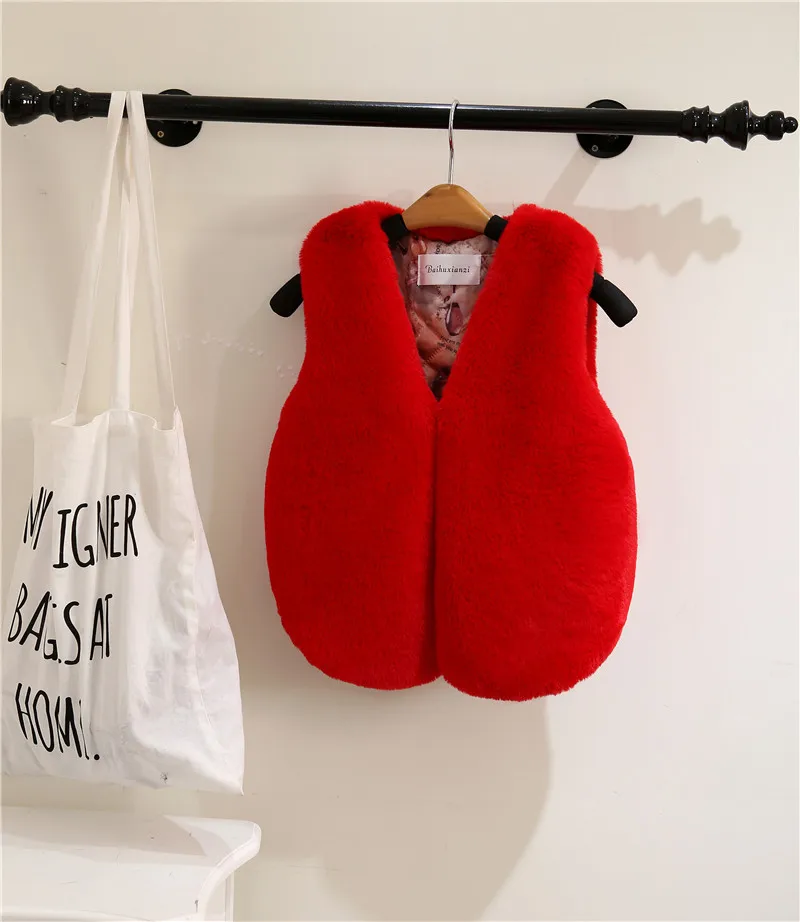 

Autumn Winter Baby Faux Fur Vest Soft Fashion Kids Girl Boy Outwear Coat Thicken Warm Children Waistcoat