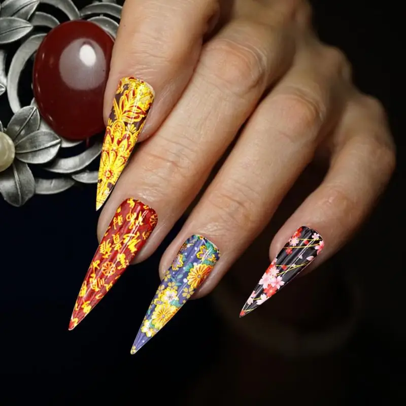 Гладкий внешний вид 8 шт./компл. наклейки для дизайна ногтей превосходное