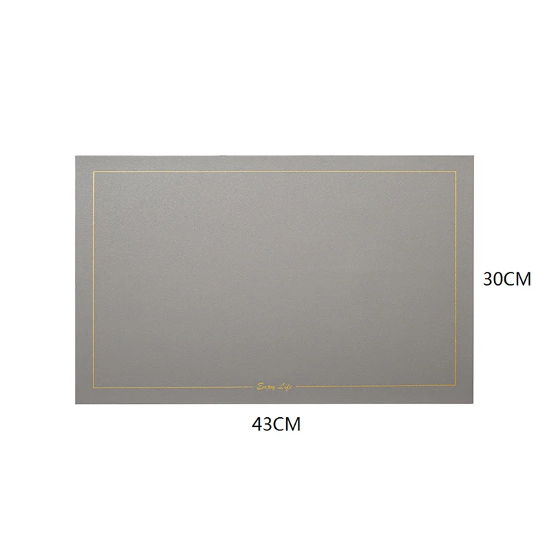 

PU Leather Oil Water Resistant Nordic Non-slip Kitchen Placemat Coaster Insulation Pad Dish Coffee Table Mat Home Decor 51027