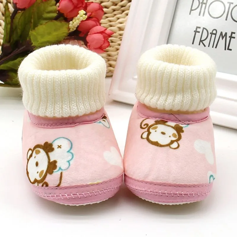 

Baby Shoes Infants Crochet Knit Fleece Boots Toddler Girl Boy Wool Snow Shoes Winter Booties