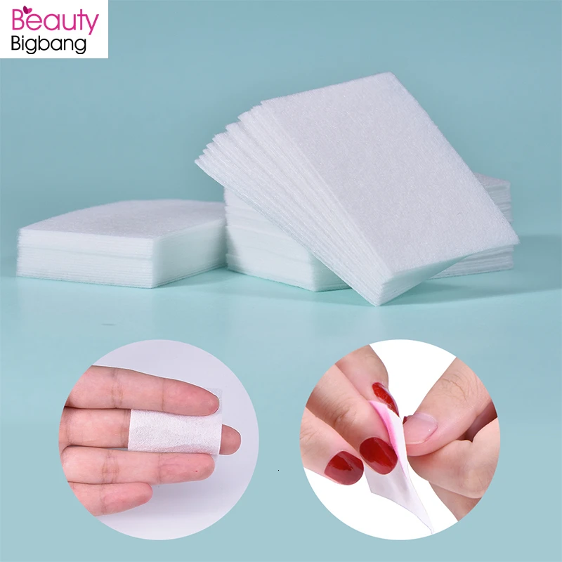 Beautybigbang 100 шт./лот 100% хлопчатобумажные салфетки для снятия гель лака ногтей ванны