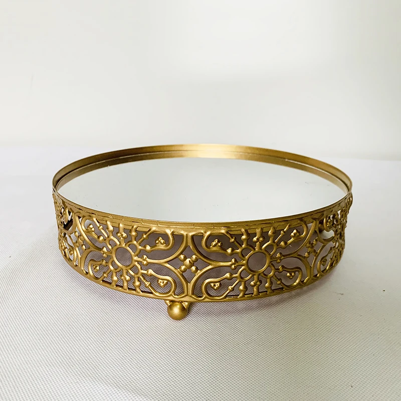 Золотой и белый металлическая для подставки пирожных круглый кекс одежда