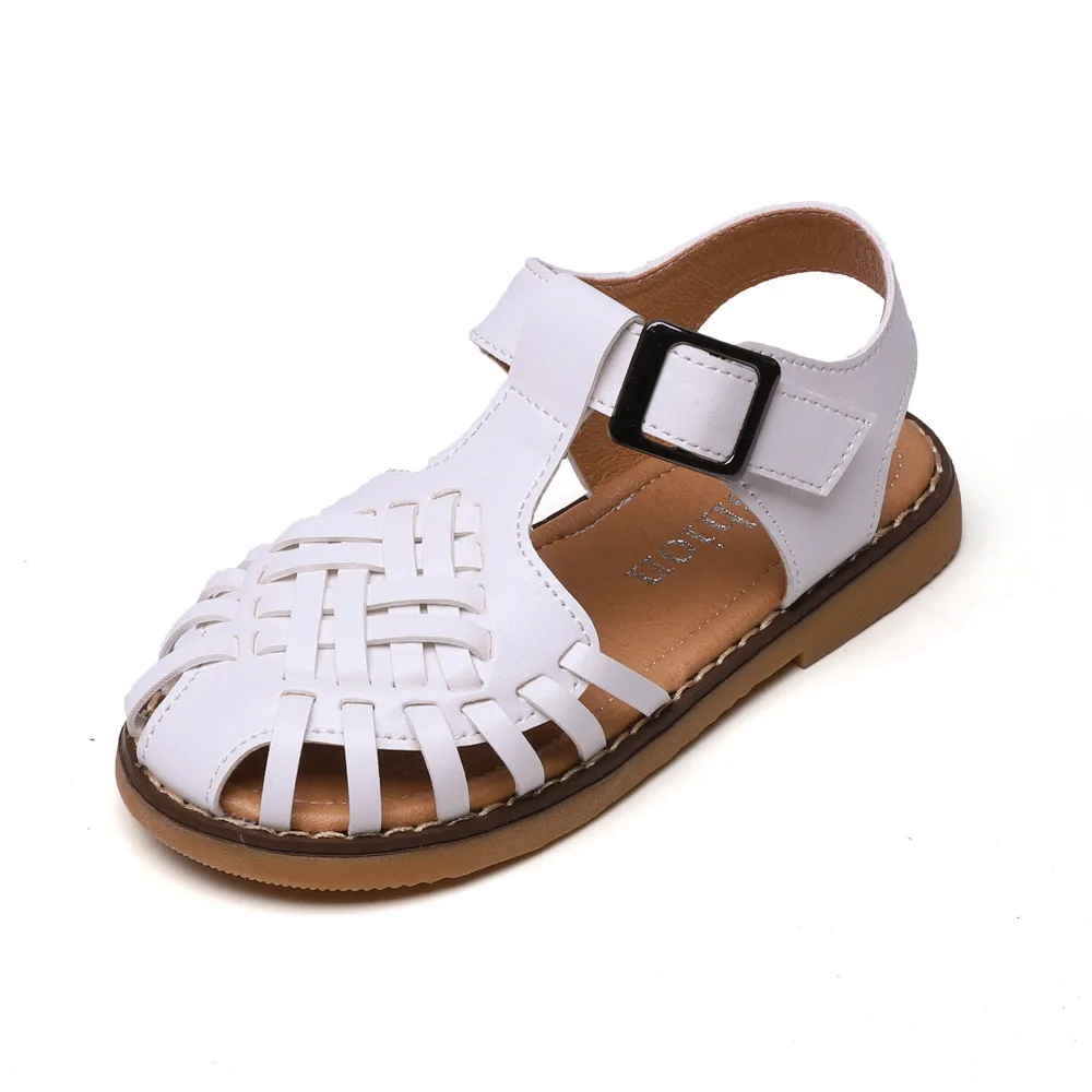 2020 летние сандалии для девочек римские с полой подошвой маленьких детей пляжные