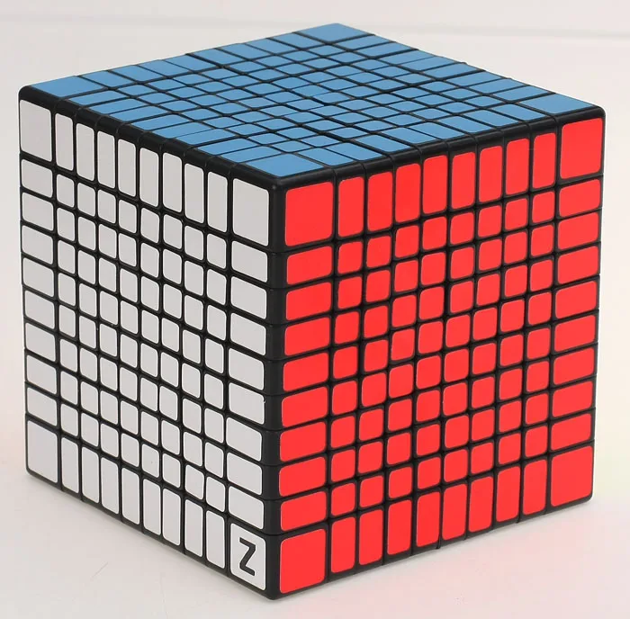 z-bright black Shengshou 10x10x10 куб 10,2 см волшебный куб, головоломка, 10 слоев 10x10 волшебный куб cubo подарок образовательные игрушки, Прямая поставка - Цвет: z-bright black