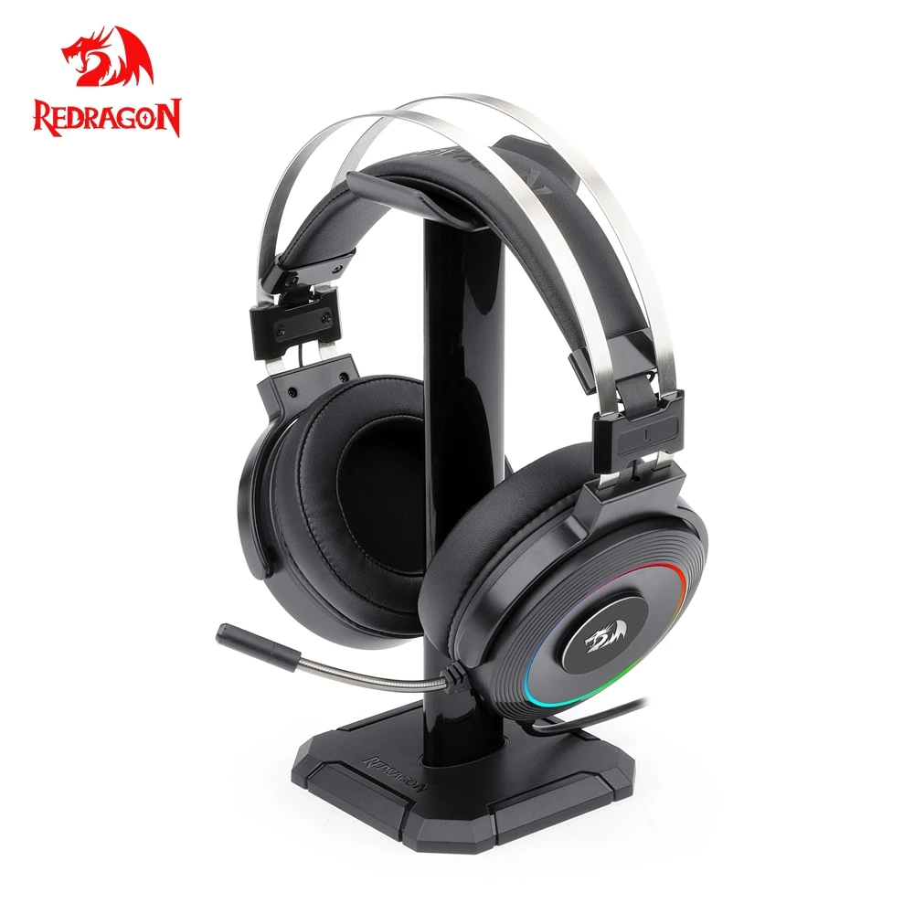Игровые наушники Redragon Lamia H320 RGB с подсветкой компьютерная гарнитура объемным