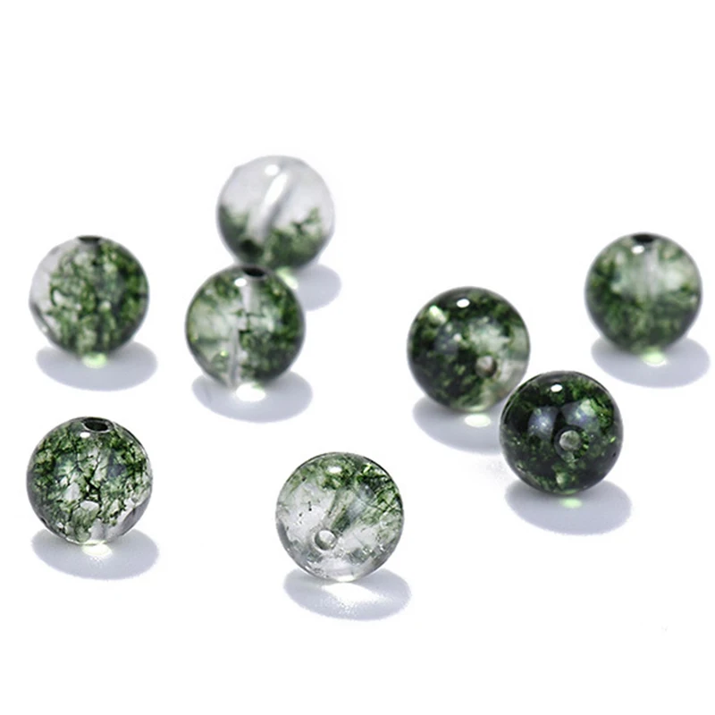 Бусины круглые из натурального кристалла 6/10 мм 2 шт.|Ювелирная фурнитура и