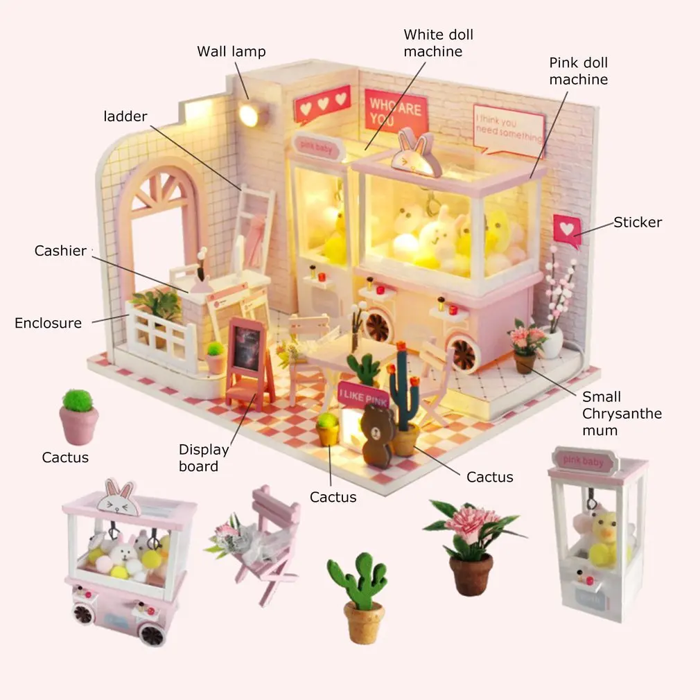 

Furniture Diy Miniature DIY Creative Handmade Theme Assembly Building Model Toy Set Toys Gift for Girls