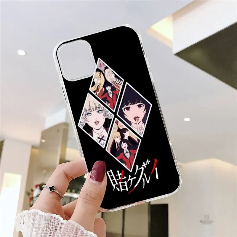 

Crazy Excitement Manga Kakegurui Phone Case Transparent soft For iphone 5 5s 5c se 6 6s 7 8 11 12 plus mini x xs xr pro max