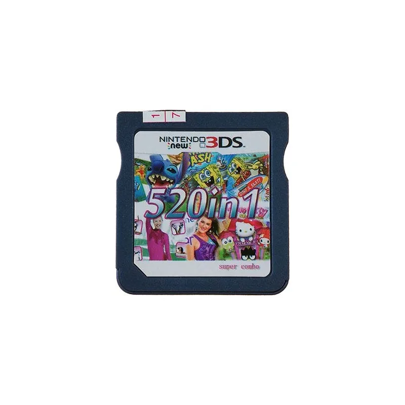 Cartucho Super Combo para Nintendo NDS DS 2DS New 3DS, 520 juegos en 1-1