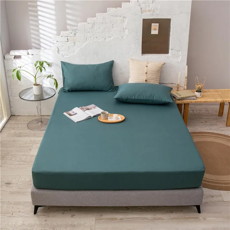 

100% хлопок простыней на резинке 3 шт. Подходит Матрас идеально мягкие Немнущиеся фотофоны лист Twin Queen King 1 простыня 2 подушки