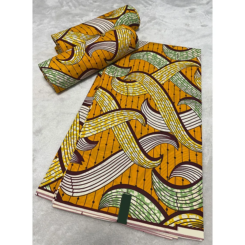 Африканская ткань из Анкары высококачественная с принтом натурального воска 100%