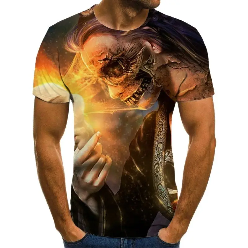 

Men's T-Shirts 2020 Funny Printed Short Sleeve Tshirts Summer Hip Hop Casual Tops Tees Streetwear
