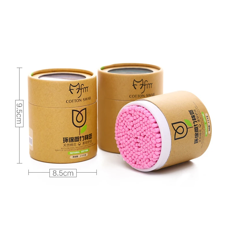 

200pcs/Box Bamboo Baby Cotton Swab Wood Sticks Soft Cotton Buds Cleaning Of Ears Tampons Cotonete Pampons Health Beauty