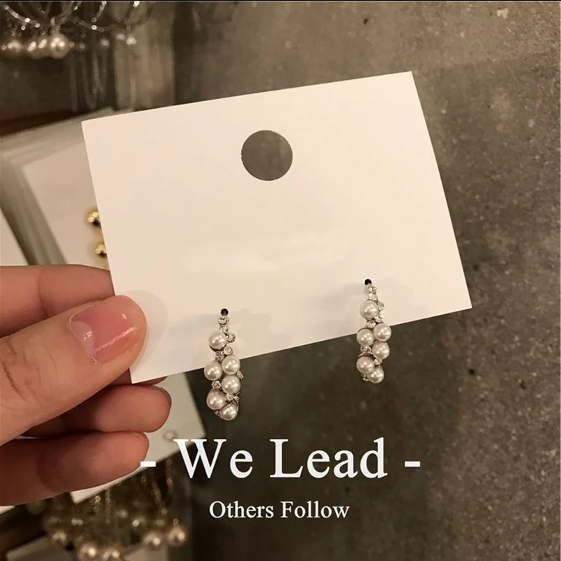 925 серебряные серьги в стиле феи простые Ретро стиль двойные жемчужные круглые