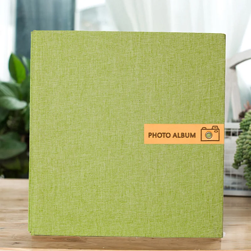 

High-Grade 16 Inch linen Photo Album Handmade DIY Self-Adhesive Scrapbook Couple Baby Growth Record Book Family Photo Collection
