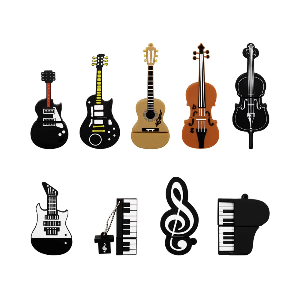 

Cute USB Flash Drive 64GB, USB2.0 Cartoon Guitar Shape USB Memory Stick, Pendrive for Computer 128GB Thumb Drive USB Jump Drive