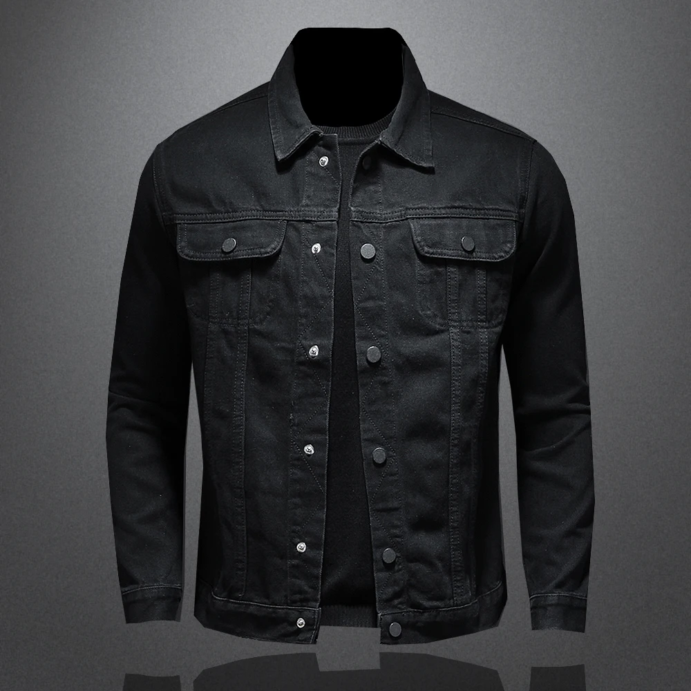 

2020 autumn black Denim jacket man Trendy Ripped Jacket Mens Outwear Jacket Male Cowboy Hip Hop Streetwear Coats Chaqueta Hombre