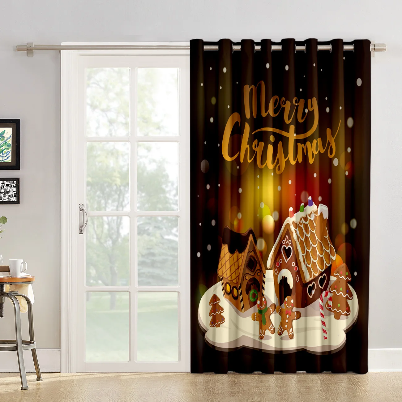 COCOHouse Merry Christmas занавески для комнаты большие окна ванной улицы цветочные