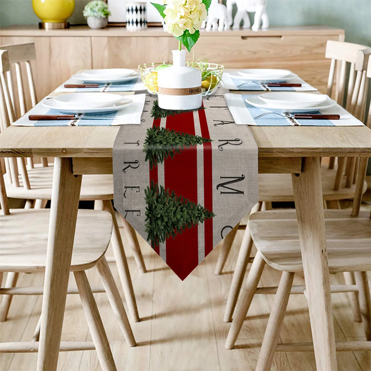 Дом фермы Рождественская елка настольная дорожка Домашняя Декоративная