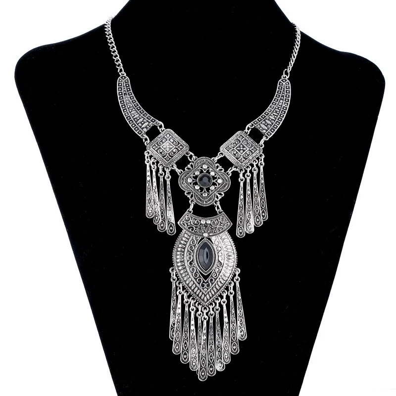 

LOVBEAFAS 2022 Fashion Bohemian Choker Collar Necklace Vintage Tassel Statement Maxi Long Necklace Women Collier Femme Jewelry