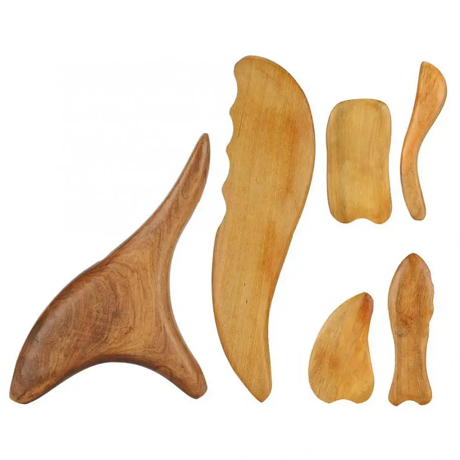 Деревянная соскабливающая доска для массажа лица шеи облегчения мышечной боли Gua