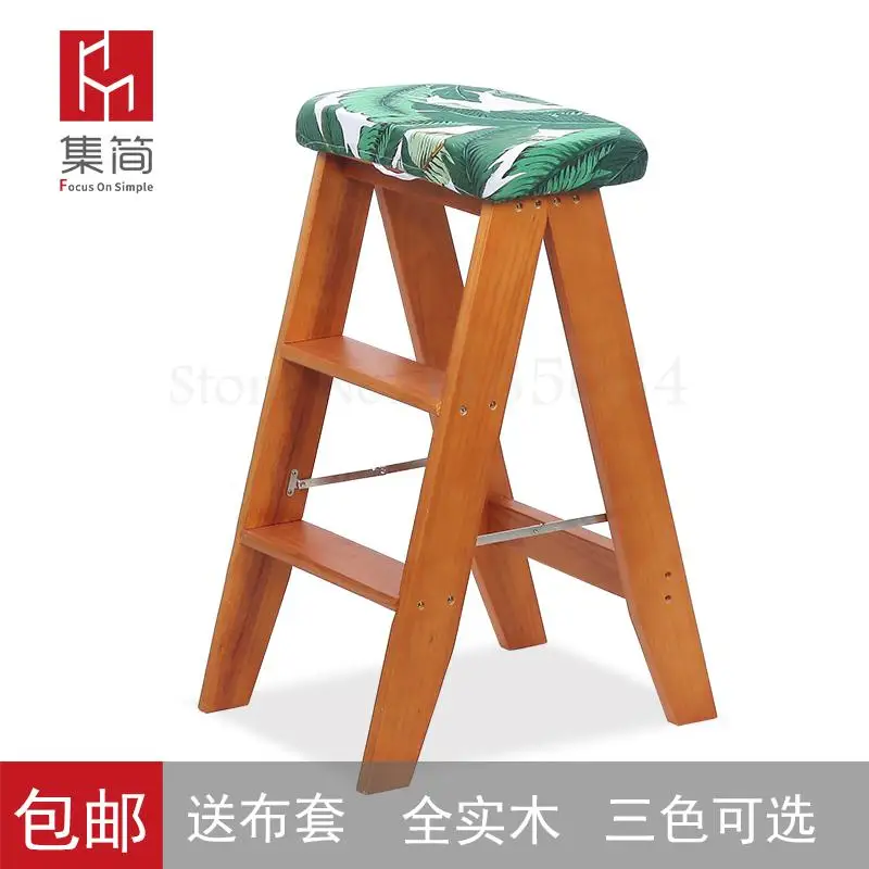 Импортируется из твердой древесины творческий складной стул Крытый двойного