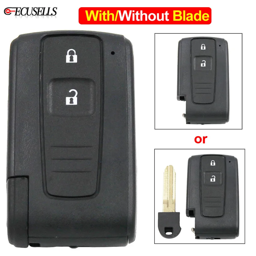 Чехол для автомобильного ключа с 2 кнопками Toyota Prius 2004 2005 2006 2007 2008 2009 Corolla Verso Camry