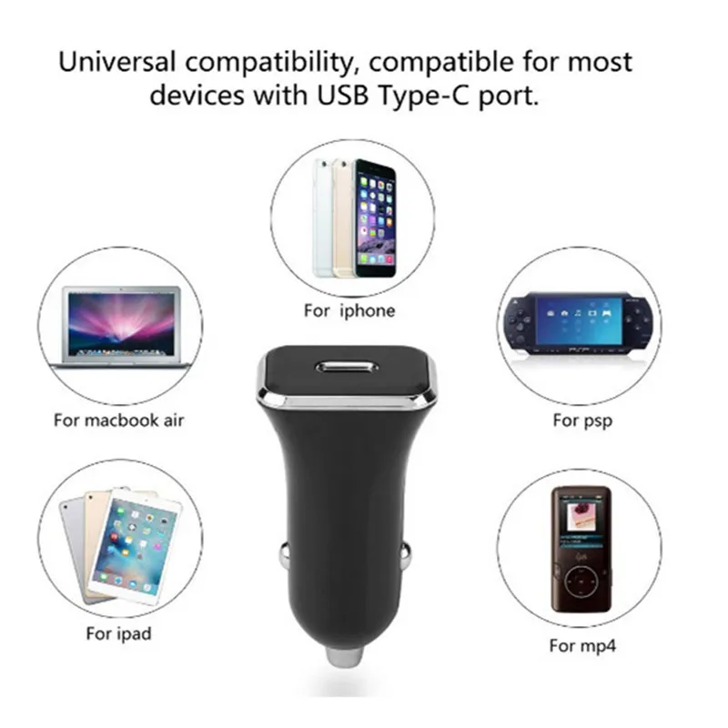 Автомобильное зарядное устройство PD Quick ChargingType C для зарядки автомобиля iPhone 11 X Xs 8