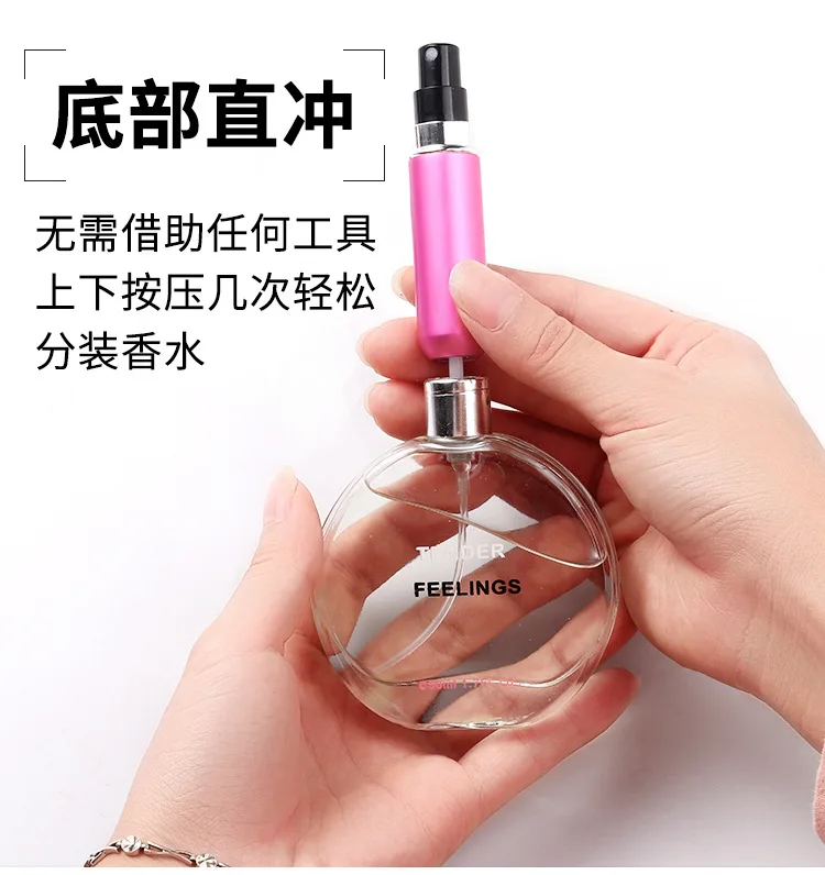 5 мл мини авто многоразовый флакон духи спрей бутылка заправка по дну алюминиевый