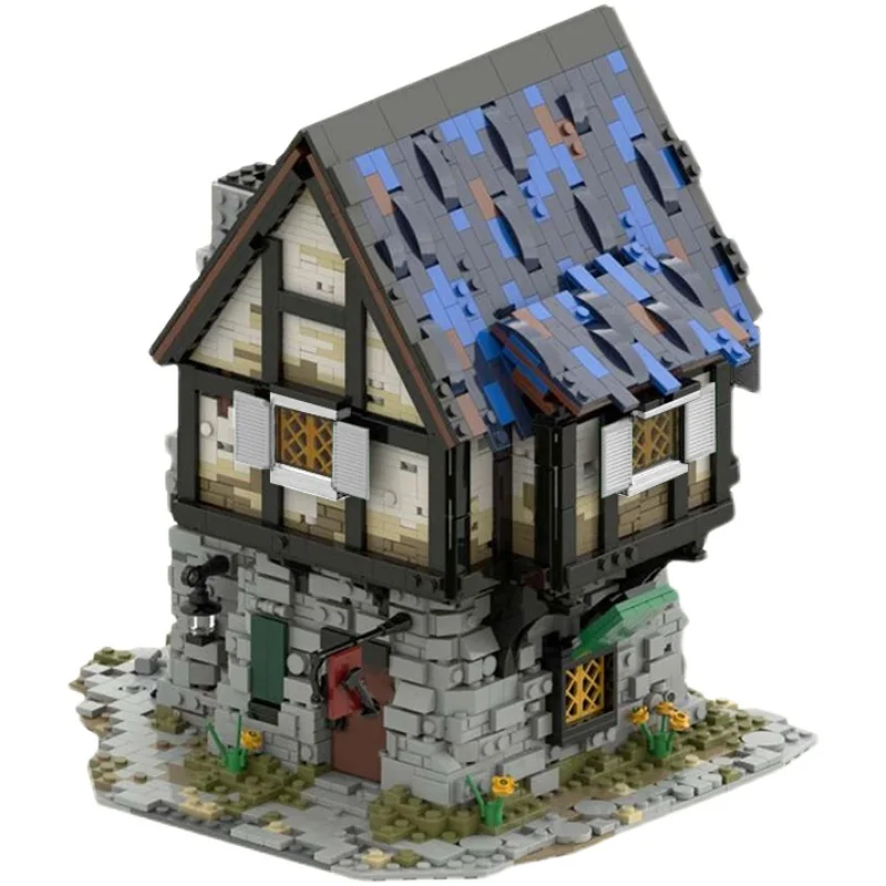 

New Medieval blacksmith DIY assembly technology building block brick toy gift model children's birthday MOC