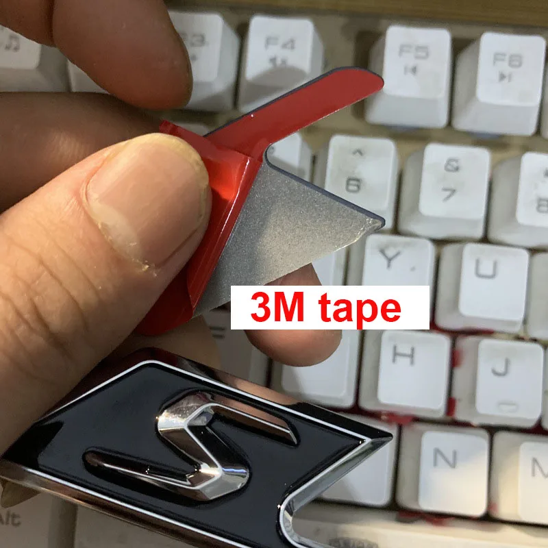Глянцевый черный красный серебряный S значок для Mercedes Benz AMG SAMG E63S C63S GLC63S GLE63S