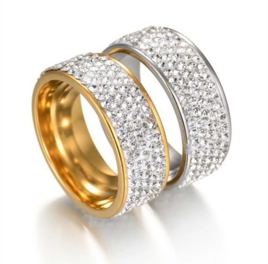

Milangirl rhinstone Rings Fashion Simple Couple Matte Rings Charming Female Male Lovers Jewelry
