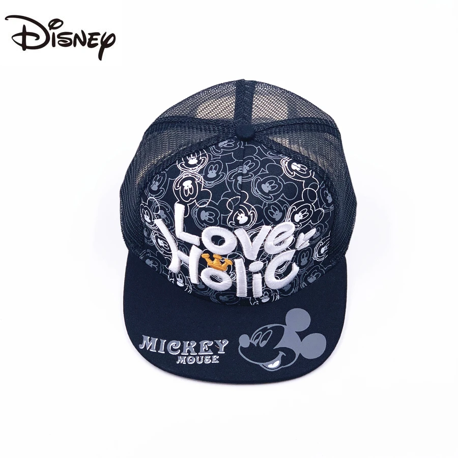 

2021 New Disney Cartoon Mickey Boy Girl Baseball Cap Children Trend Hat Summer Breathable Leisure Multi-functional Sun Hat