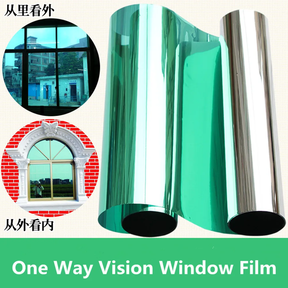 

SUNICE 2PLY Mirror Green Silver Window Tint Film Anti-Scrach Sun Control Window Film 1.52mx5m (5ftx16.5ft)