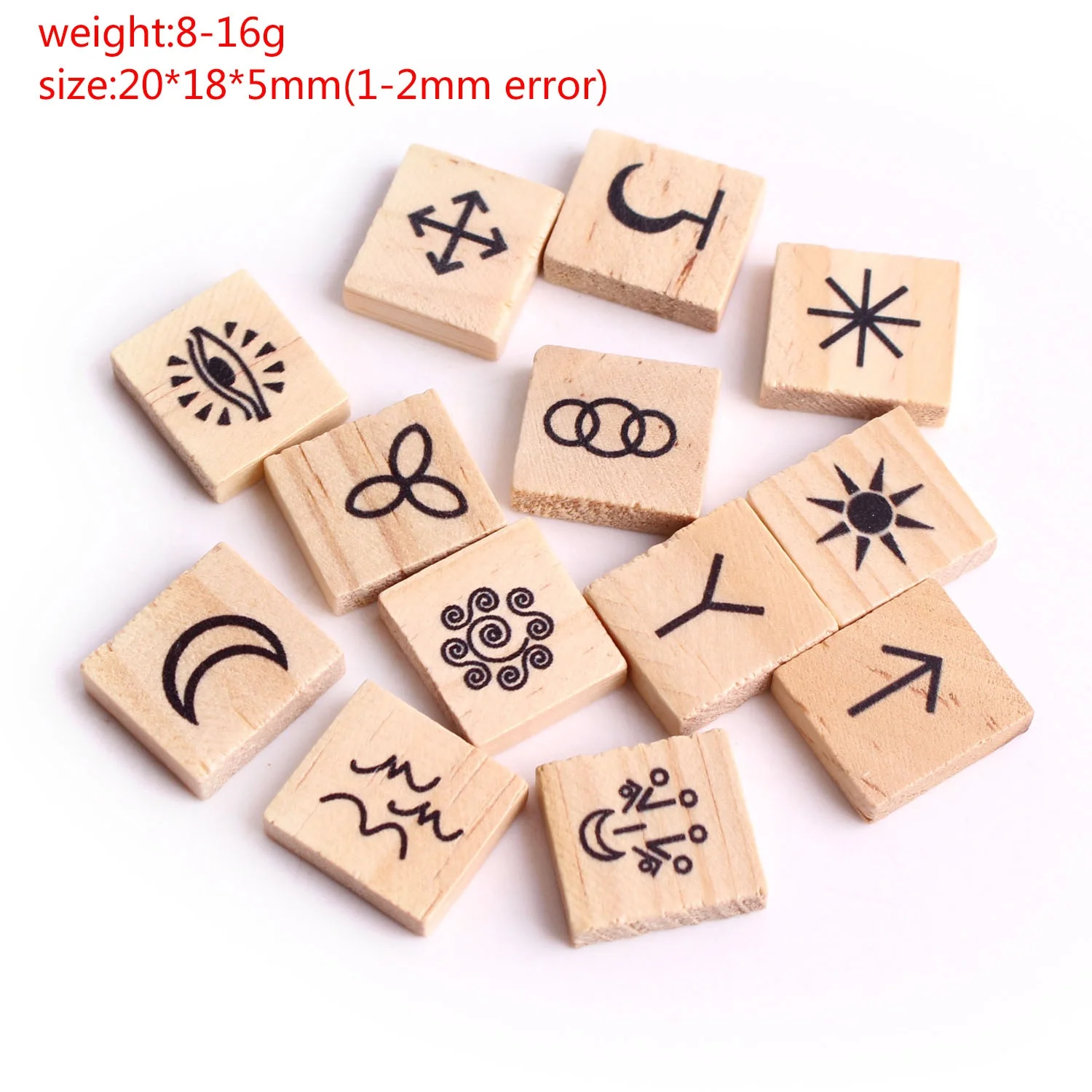 Набор деревянных рун ведьмы 13 шт./компл. цыганские символы аксессуары для гадания