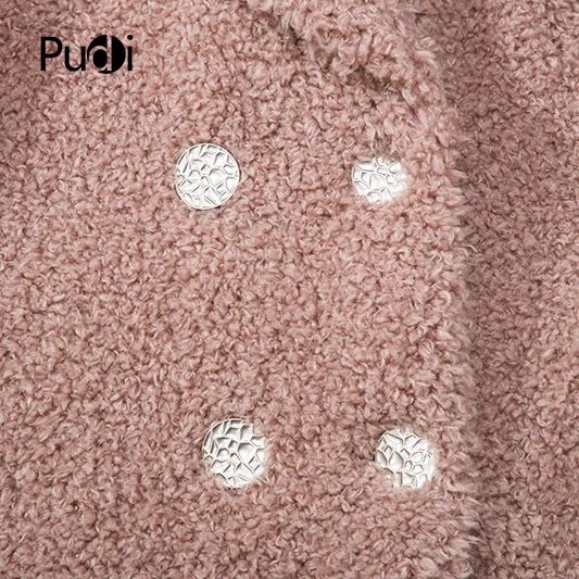 PUDI C18001 женская зимняя теплая куртка из натуральной шерсти, жилет из натуральной кожи для отдыха, пальто для девочек, Женская куртка, пальто