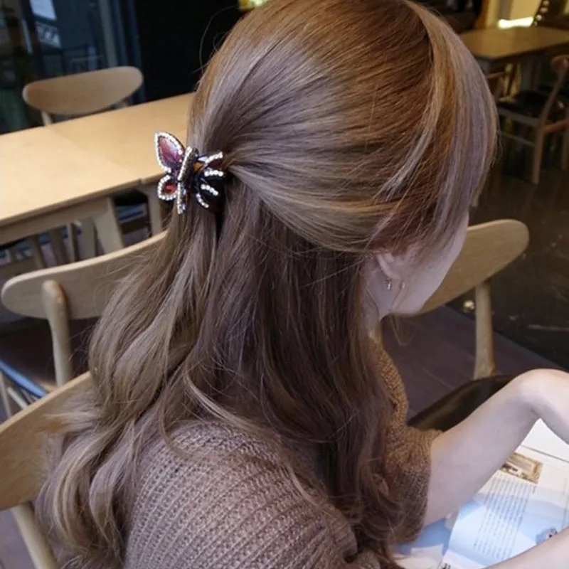 2 Цвета нежный зажим для волос заколка со стразами блестящие хрустальные бусины в