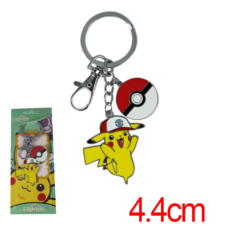 Японский мультфильм брелок Карманный Монстр покебол PIKACHU Мода Забавный милый porte cle металлические аксессуары для украшений chaviro Llaveros - Цвет: 3-2