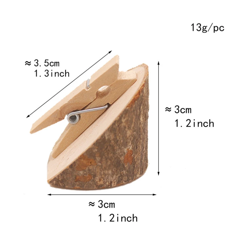 

10pcs/lot Lovely Bevel original home decoration wooden clip DIY Crafts Wedding Party Painting