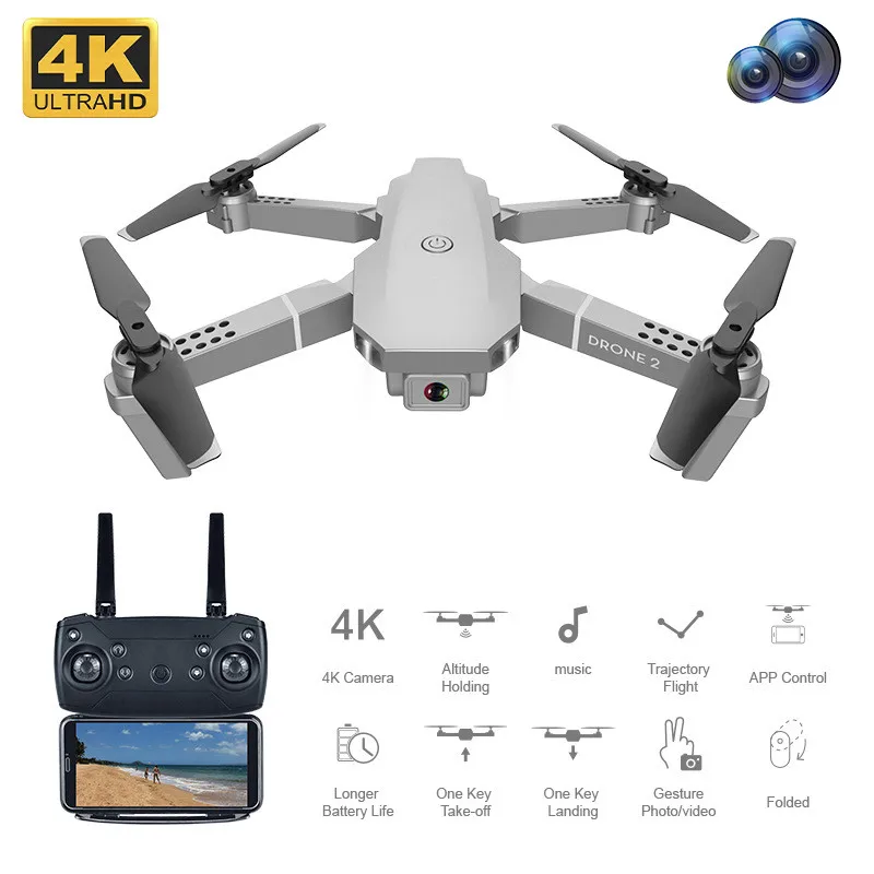 

Квадрокоптер E68 Радиоуправляемый широкоугольный, 4K, Wi-Fi, 2021 P