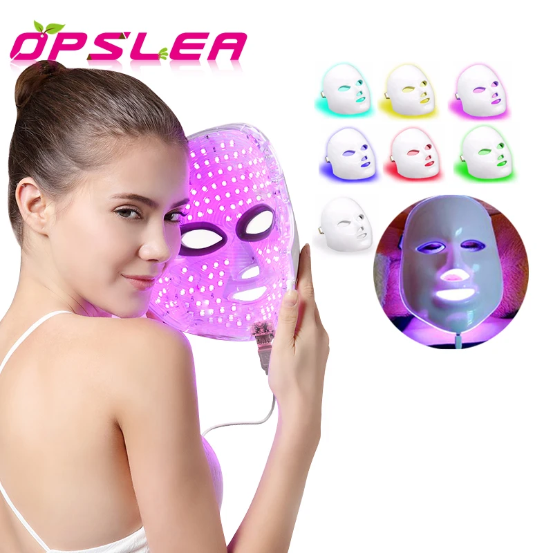 7 видов цветов светодиодный Красочные Маски для лица бытовой удаление акне Марк