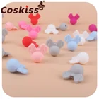 Силиконовые Прорезыватели для зубов Coskiss 5 шт.лот, бусины в форме Минни, Силиконовые Прорезыватели для зубов в виде пищевой мыши, Аксессуары для ожерелья сделай сам