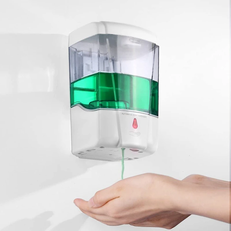 

Automatic Pressless Hand Soap Dispenser Wireless Battery Powered Sensor Wall Mount Pump Pressless Liquid Soap Dispenser