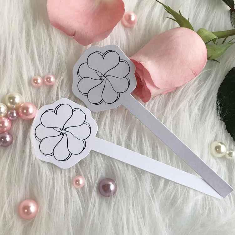 100 шт. модный тестер для парфюма в форме цветка полоски карт|Благовония и