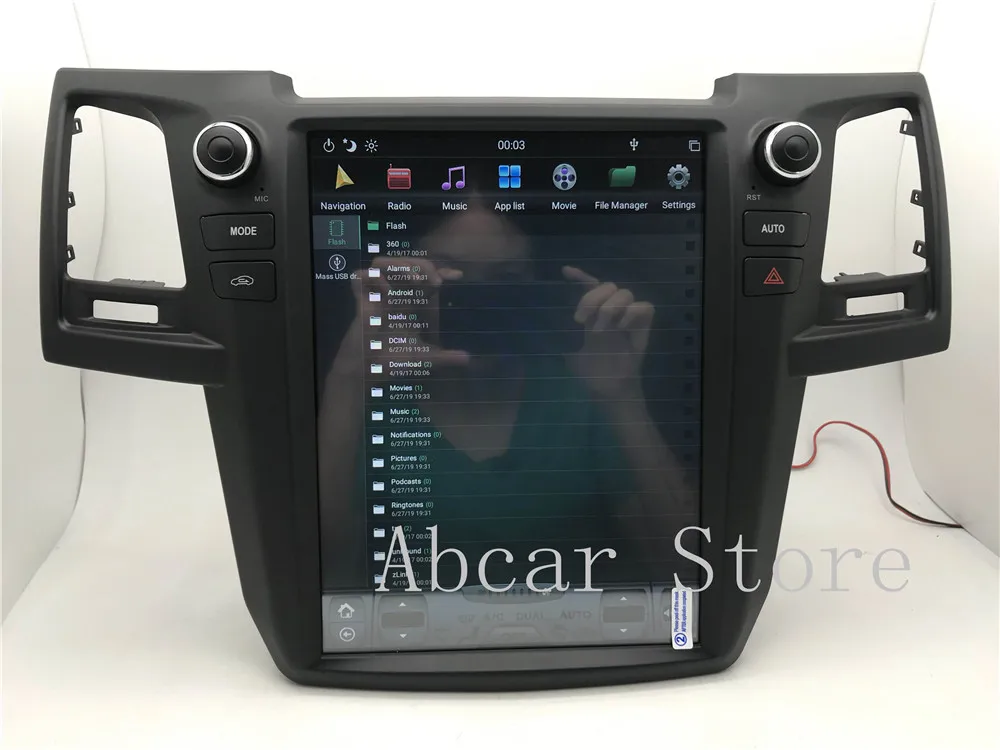 12,1 ''Tesla стиль Android 8,1 автомобильный dvd-плеер gps навигация для Toyota Fortuner 2007- головное устройство стерео PX6 HDMI радио ips