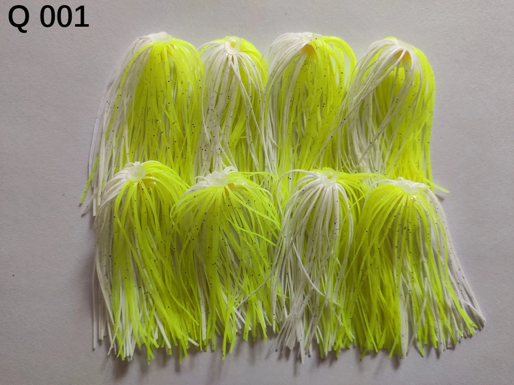 8 Пряди 50 прядей Силиконовые юбки провода рыболовные аксессуары для Buzzbait Спиннербейт Джиг Бас Приманка Q 001