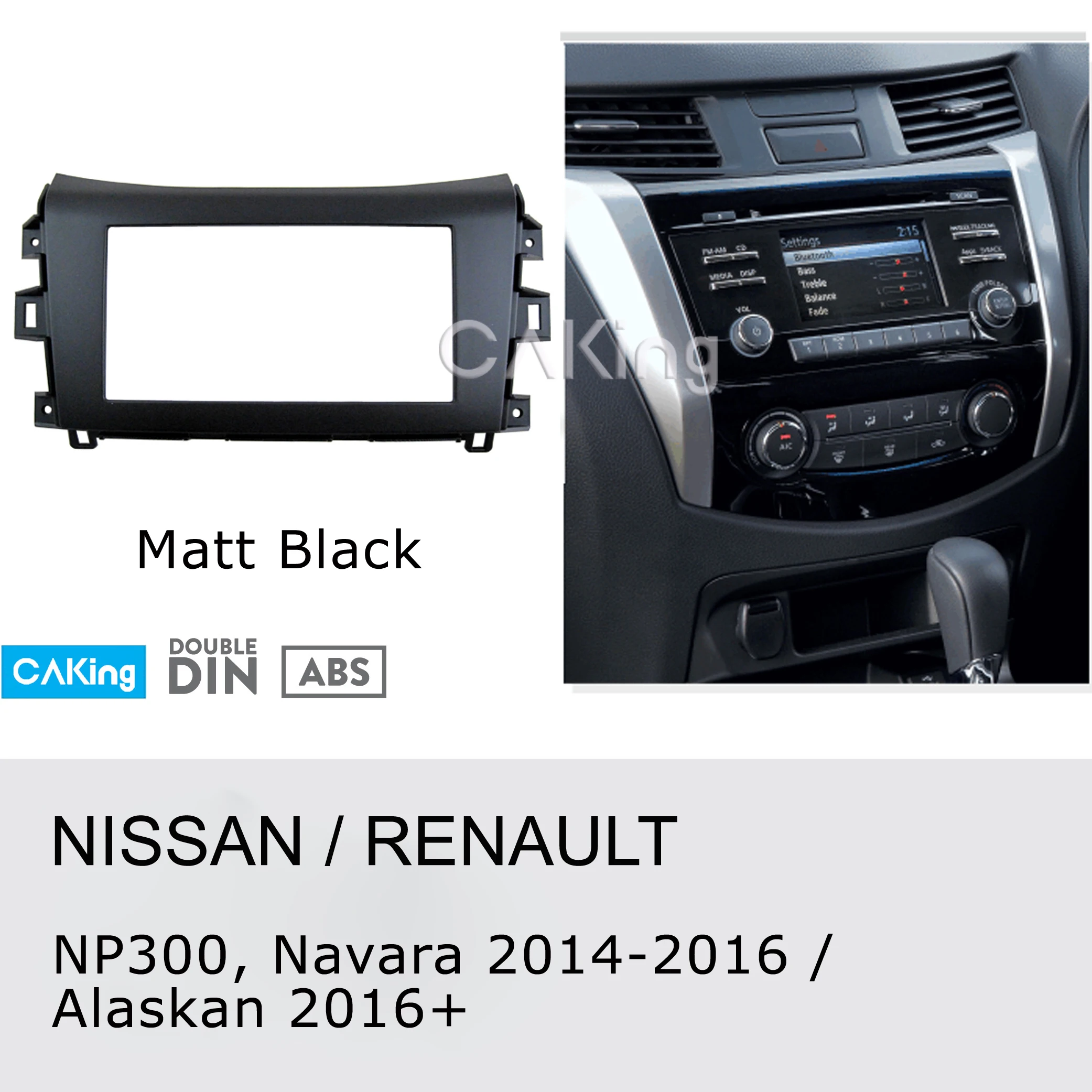 Автомобильная радиопанель Fascia ДЛЯ Renault alдо 2016 Nissan NP300 Navara Frontier 2014 (черный) комплект