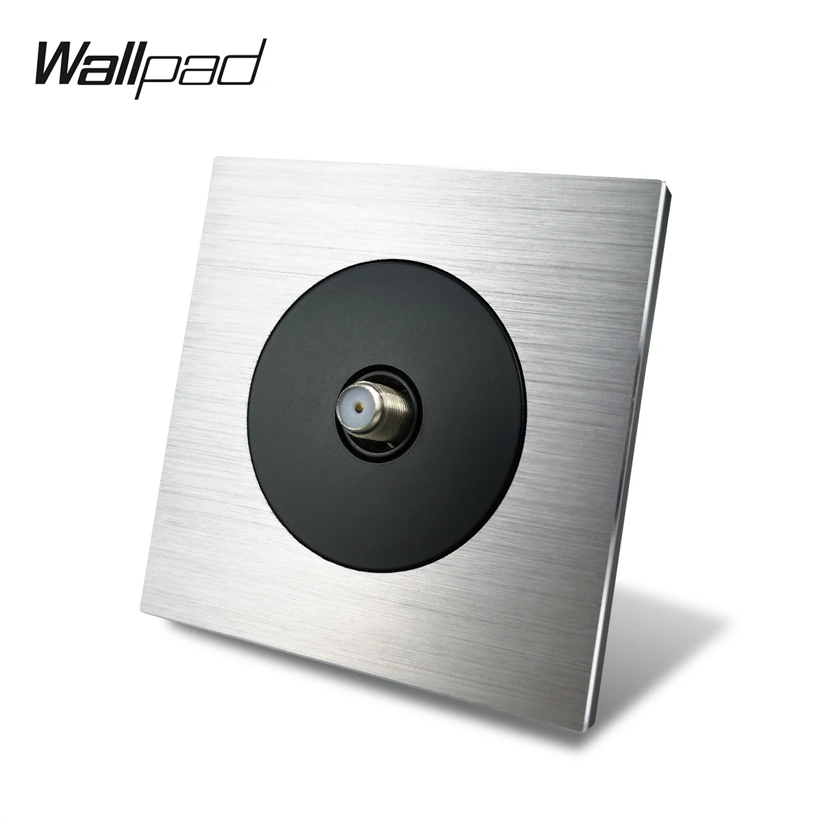 L6 серая Одиночная спутниковая ТВ проводка настенная розетка серебряная матовая